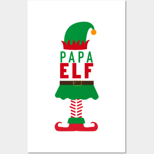 PAPA ELF Funny Christmas T-Shirt | Santa Christmas Shirt Posters and Art